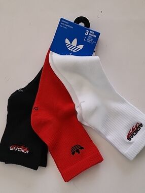 Adidas Originals mens 3pk High Quarter socks 3-pairs Multicolor